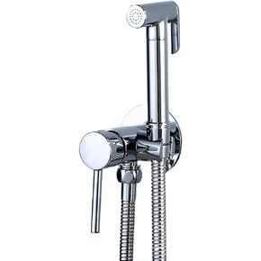 Sprayer Kit HandheldSprayer for Toilet, Wall Mounted Chrome Bathroom Cloth Diaper Sprayer Set with Cold and Hot Water, Brass ToiletSprayer Kit for Bathing Pets, Feminine Hygiene