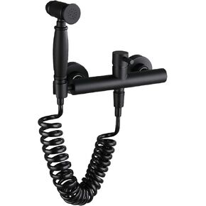 Sprayer for Toilet, Brass Toilet Concealed HandheldSprayer, PortableFor Toilet Sprayer, with 1.5m Spring Flexible Hose and Hot and Cold Mixing Valve, for Toilet Washing,Type2(Type2)