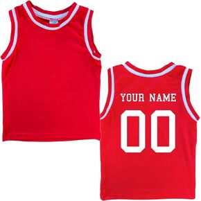 Custom Sleeveless Basketball Sport Jersey for Toddlers-Personalized with Name & Number-Back ONLY