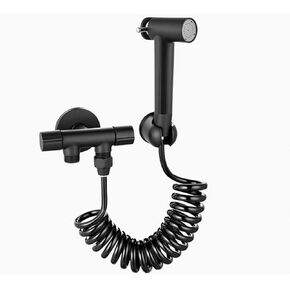 HandheldSprayer for Toilet Black Baby Cloth Diaper Sprayer Portable Hand Held ToiletSprayer Head withHose and Bracket, for Feminine Wash, Pet Washing,2m Hose(3m Hose)