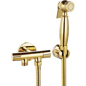 Sprayer Brass HandheldSprayer for Toilet Portable Baby Cloth Diaper Sprayer GoldAttachment withHose for Feminine Wash, Pet Washing, Easy to Install
