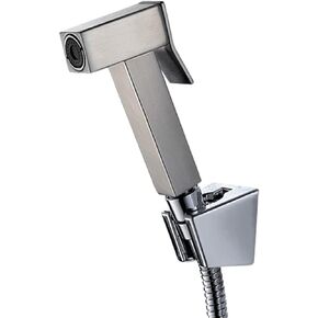HandheldSprayer for Toilet Stainless Steel Brushed Baby Cloth Diaper Sprayer Portable Spray Attachment withHose, for Feminine Wash, Pet Washing, Easy to Install,1.2m Hose(2m Hose)
