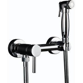 HandheldSprayer for Toilet Brass Baby Cloth Diaper Sprayer for Hot and Cold Water PortableFaucet withHose for Feminine Wash, Pet Washing, Easy to Install, Chrome,1.2m Hose(3m Hose)