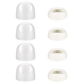 4 Pack Baby Bottle Ring Collars and Cap for Evenflo Wide Neck 5oz & 9oz Baby Bottle