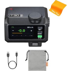 Godox IT30PRO F TTL Mini Camera Flash مع مشغل 2.4 جرام متكامل ومستقبل 2.4 جرام متوافق مع كاميرات Fujifilm ، GN15 ISO100،1/8000S HSS ، 7.4V/900MAH بطارية ، 1.5S وقت إعادة التدوير 560 وميض (أسود)