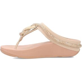 FitFlop Women's Fino Crystal-Cord Leather Toe-Post Sandal