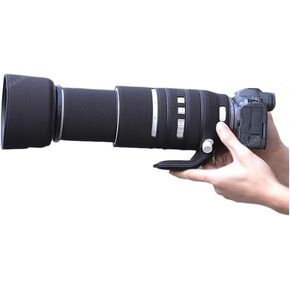 CHASING BIRDS Camouflage Waterproof Lens Coat for Canon RF 100-500mm F4.5-7.1 L is USM Rainproof Lens Protective Cover (Classic Black, with Extender RF 1.4X)