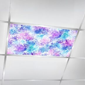 4 Pcs Fluorescent Light Covers for Ceiling Lights Sloth animal cartoon sloths eat dancing dream Cute zoo Decorative Magnetic Classroom Light Filters 4x2 ft for Office Hospitals Home