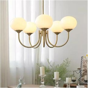 Simple Bedroom Lamp Designer Art Warm Romantic Children's Room Medieval Bauhaus Chaner,Chaners (Beige 3 Heads)