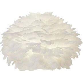 pistro Feather Lamp Shade Bohemian Desk Lamp Cover Ceiling Hanging Lampshade Pendant Light Cover for Wedding Nursery Decor