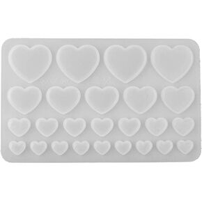 Silicone Mold Love Heart Shaped Pendants Epoxy Resin Molds for Epoxy Resin Crafting Jewelry Making