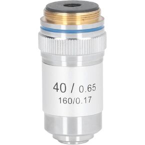 40X Microscope Lens Achromatic Microscope Objective 160/0.17 High Magnification Microscope Objective Lens 0.65mm Aperture Microscope Achromatic Objectives Lens