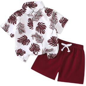 Toddler Baby Boy' 2-Piece Clothes Shorts Set, Boy Baby Clothes Shirt Short Sleeve Shorts Summer Outfit
