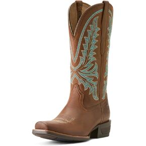 ARIAT Womens Rock Creek Embroidered Snip Toe Casual Boots Mid Calf - Brown, Pink