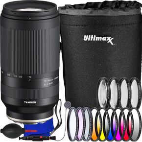 Ultimaxx Advanced Tamron 70-300mm f/4.5-6.3 Lens Bundle (Z-Mount) - Includes: 4PC Macro Close-Up Filter Kit, 3PC Protective Filter Kit (UV, CPL, FLD), 6PC Gradual Color Filter Kit & More (22pc Bundle)