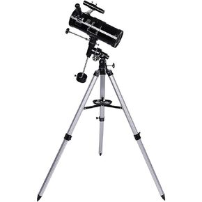 110mm Large Reflector for Beginners Adults Space Astronomical Reflector Telescopes with Height Adjustable Aluminum (Color : Black)