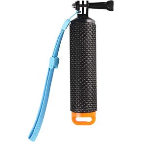 Floating Hand Grip - Lightweight Floating Handle for GoPro Hero 12/11/10/9/8/7, Waterproof Selfie Stick with Wrist Strap, Perfect for Swimming, Snorkeling, Surfing & Water Sports（Orange）