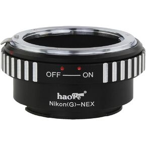محول Haoge Lens Mount Adapter لـ Nikon g/f/ai/ai/d mount camera sony e mount nex as a3000 a3500 a5000 a5100 a6000 a6400 a6500 a7r a7r a7i a7ii a7rii a7iiiiiiiiiiiiiiiiiiiiiiiii a7