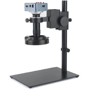 4K 60FPS Ultra HD 1080P Compatible HDMI USB Industrial Digital Video Microscope Camera 1/2" Sensor 130X C-Mount Lens(B NO Stand)