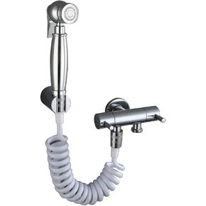 Sprayer Brass Chrome HandheldSprayer for Toilet Portable Baby Cloth Diaper SprayerAttachment withHose for Feminine Wash, Adjustable Water Pressure Control