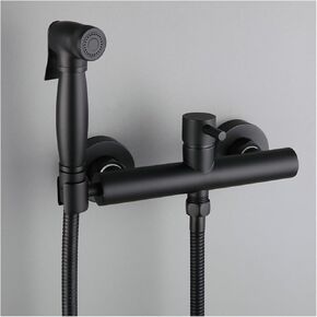 Sprayer Black Portable HandheldSprayer for Toilet Brass Baby Cloth Diaper Sprayer for Hot and Cold Water Portable Spray Attachment withHose for Feminine Wash,B(A)