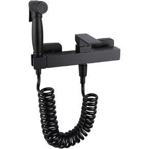 Sprayer Black Portable HandheldSprayer for Toilet, Brass Baby Cloth Diaper Sprayer for Hot and Cold Water PortableFaucet withHose for Feminine Wash,3m Hose(2.5m Hose)
