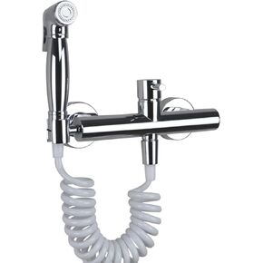 HandheldSprayer for Toilet Brass Chrome Baby Cloth Diaper Sprayer for Hot and Cold Water PortableFaucet withHose for Feminine Wash, Pet Washing, Easy to Install