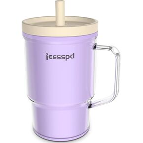 Toddler Cups – 9 oz Adorable Miniature Tumbler with Leak-Resistant Straw and Toddler-Friendly Handle, Encourages Hydration, Easy to Clean, Sippy cups for Toddlers 1-3，BPA Free siliconee (white)