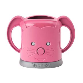 InchBug MyDrinky Pouch Holder No Squeeze, Reusable Drink Holder for Kids, Toddler and Babies | BPA-Free & Squeeze-Proof Cup Holder for Juice Boxes, Food Pouches | Dishwasher Safe, Pink Sorbet