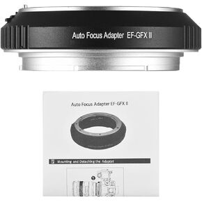Camera Lens Adapter Ring to Focus Aluminum Alloy Replment for Canon EF-Mount Lens to GFX Mount Medium Format Camera Compatible with Fuji GFX100 GFX100S GFX50 GFX50S