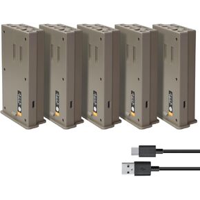 5-Pack Rechargeable Reveal Lithium Battery Packs: Reveal Lithium Cartridge for Trail Hunting Camera Lipo Batteries Reveal 3.0, Pro 3.0, X, X Pro, X Gen 2 3 2.0 3.0 XB SK, (5-Pack Upgrade Version)