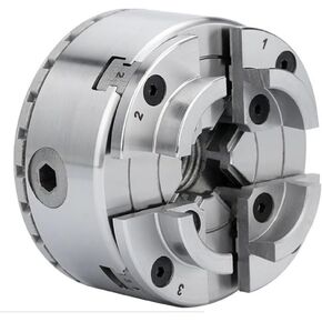 Chuck KP96 4-Jaw Chuck المتمركز الذاتية لمخرطة الخشب 3.75 بوصة أدوات المخرطة (KP96 E 1-8TPI)