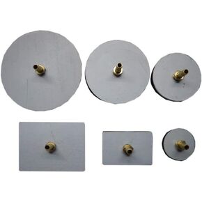 VALVE SEAT LEAKAGE VACUUM TESTER PADS - 6 PADS WITH BRASS FITTINGS - NEW