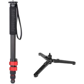 65 بوصة أحادي الكاميرا مع قدم وألياف الكربون المحترفة monopod
