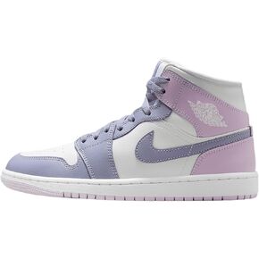 Air Jordan 1 Mid Women's Shoes (BQ6472-510, Indigo Haze/White/Doll)