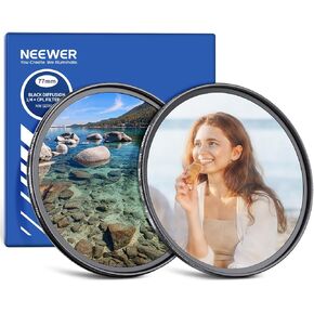 Neewer 82mm CPL + Black Mist Diffusion 1/4 مجموعة مرشح (حزمة 2) ، مرشح سينمائي للزجاج البصري متعدد الحلم لعدسة الكاميرا