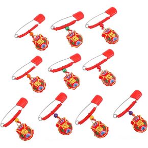 ARTIBETTER Safety Brooch Sachet Bag 10pcs Toddler Safety Pins Chinese Sachet for Newborn Diaper Bag Pins