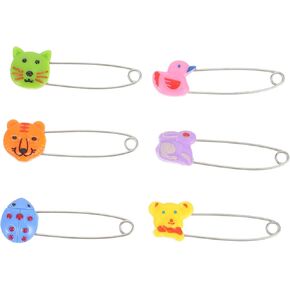 Diaper Pins Pcs Animal Safety Pins Soft Plastic No Scratch Easy to Use
