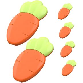 6pcs Carrot Shape Safety for Boys and Girls Plastic Brooches with Locking Closures for Cloth Diapers Crafts Design for Secure Fastening