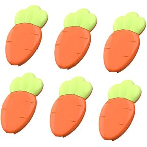 6 Pcs Diaper Pins Safety Plastic Carrot Shape Cloth Diaper Nappies Pins with Locking Closures Stainless Steel Safety Pins for Clothes Crafts