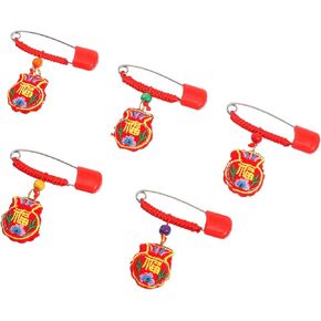 Uonlytech 10pcs Anti- Scent Safety Pins Newborn Safety Brooch Sachet Bag Tiger Year Amulet Aromatherapy for Baby