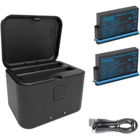 Battery Charger Set for Insta360 X5,Can Save 2 Batteries and Charge at The Same time (Charger+2 Battery)