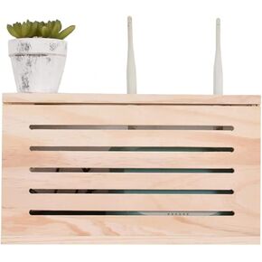 WiFi Router Storage Box Wall-Mounted Living Room Set-top Box Bracket Cover Box - Creative Decorative Storage Box for Home Organization in Kuwait