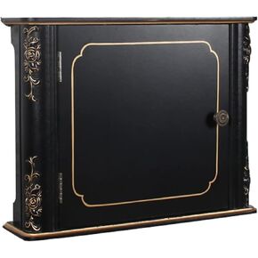 Router Storage Box，WiFi Router Storage Box, WiFi Light Cat Hub Information Box, Weak Current Box Decorative Shielding Frame Wall Hanging(Black,41x10x30cm)