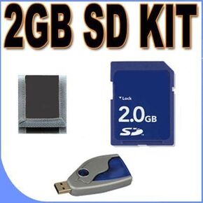 بطاقة SD Micro 2GB مع محول SD وقارئ USB - متوافق مع Creative Zen وغيرهم من مشغلات SD MP3 - حزمة الملحقات