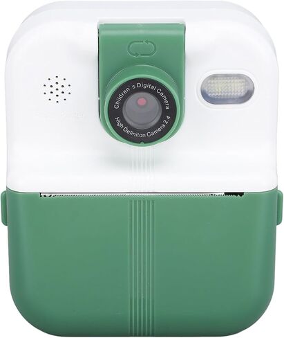 Yoidesu Instant Print 2.4 بوصة شاشة صورة شخصية رقمية مع كاميرا مزدوجة للأطفال ، فلاش LED ، الطابعة ، متصلة بتطبيق Walkprint ، الطباعة الحرارية الآمنة (الأخضر) in Kuwait