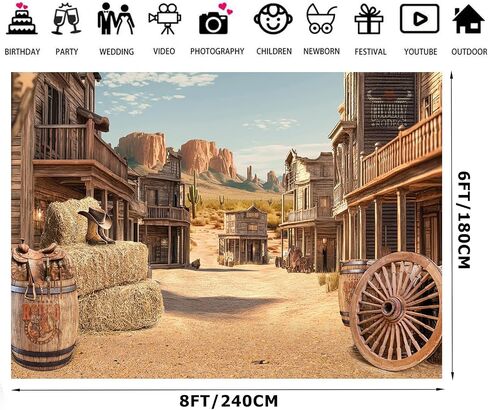 7x5ft Western Backdrops for Photoshoot Rodeo Backdrop Country Themed Party Decorations F281 in Saudi Arabia