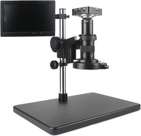 ZTBH Microscories Kit 38MP 2K USB Industrial Electronic Digital 180x 300x Video Microscope Camera Slides (Color: with 10 Monitor ، Magnification: 300X) in Kuwait