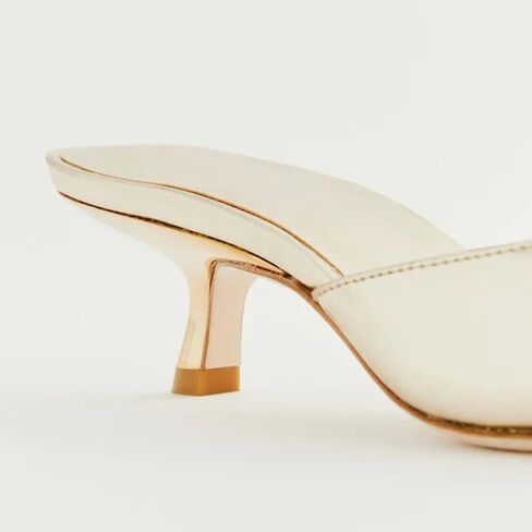 Women Kitten Heels Mules Mesh Pointed Toe Low Heel Pumps Closed Toe Slingback Dress Shoes in Saudi Arabia