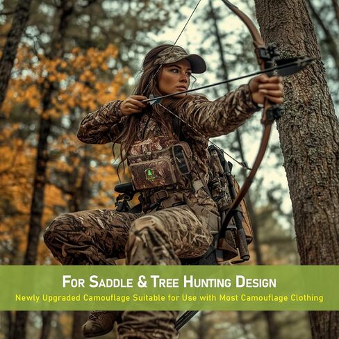 Binocular Harness Chest Pack for Female Hunter with Rangefinder Pouch, Bino Harness with Rain Cover for Women in Kuwait